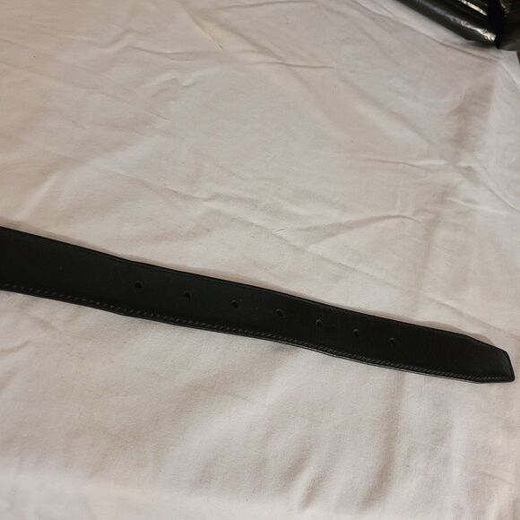 Dockers Men’s Reversible Bet Sz 38-40 Black Brown Faux Leather Silver Buckle - Picture 10 of 10